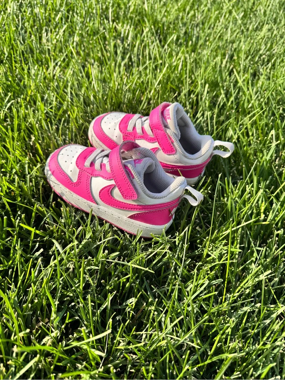 Nike Court Borough Low Recraft Toddler Sneakers Pink White Size 6C